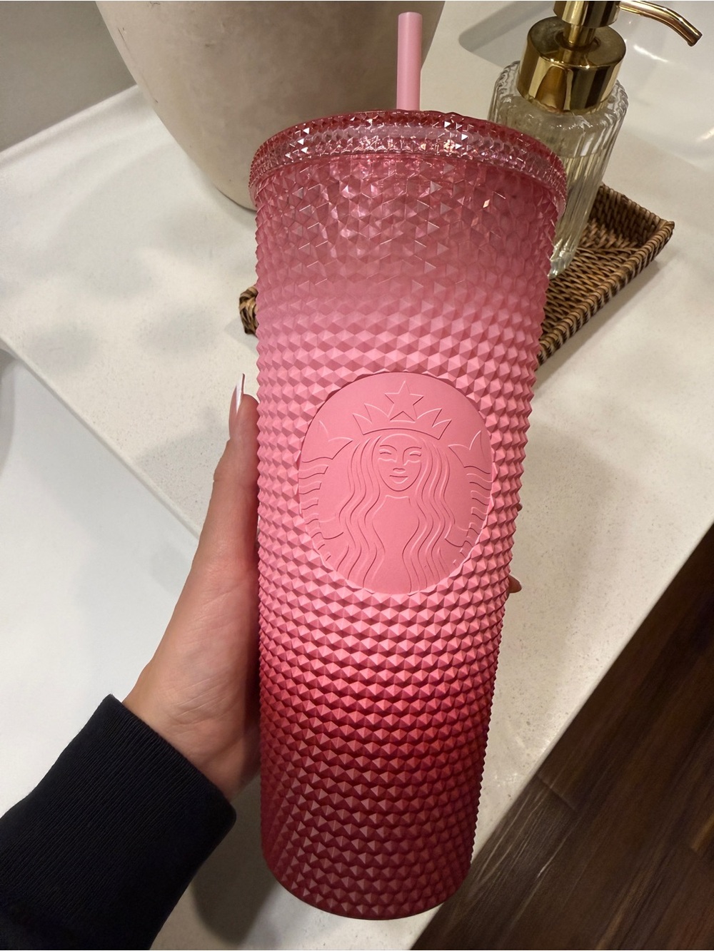 Starbucks Pink OMBRÉ Studded Tumbler